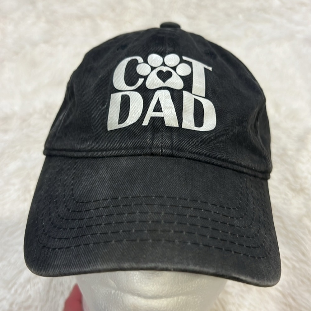 Cat Dad Black baseball cap - Picture 1 of 8